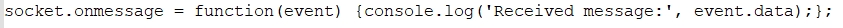How to handle the onmessage event