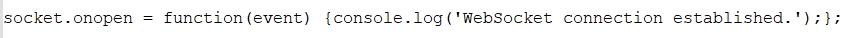 How to handle the onopen event