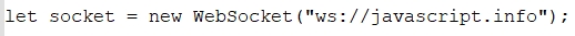 The way to create a new WebSocket with JavaScript
