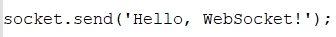 How to send messages over the WebSocket connection