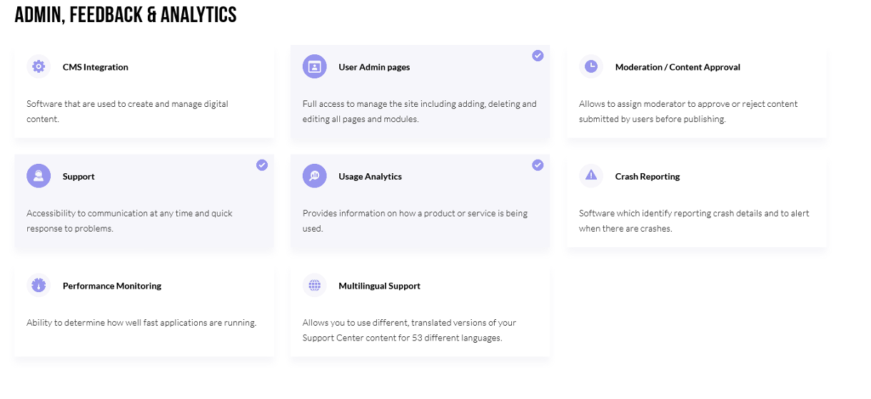 Admin, Feedback & Analytics
