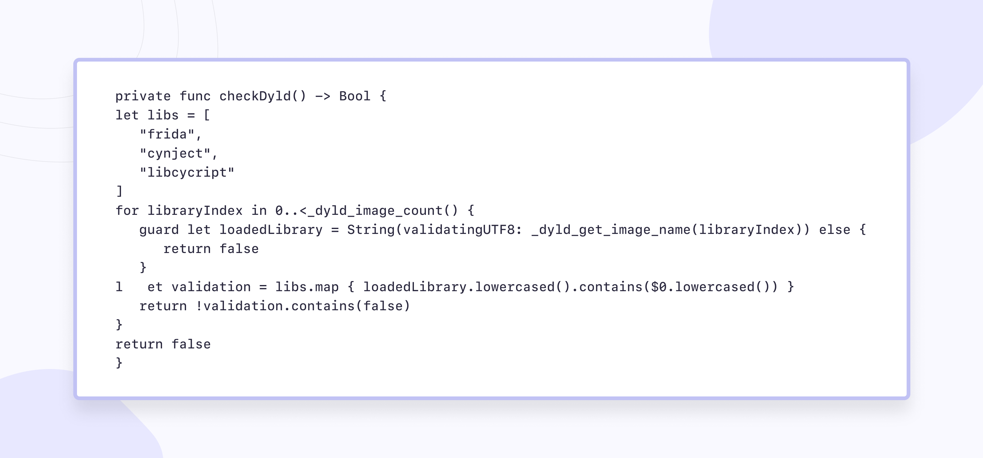 Checking for dynamic libraries in memory