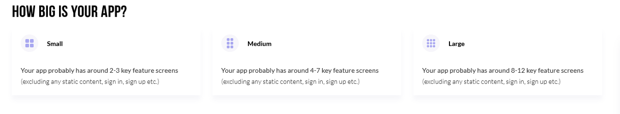 Application size