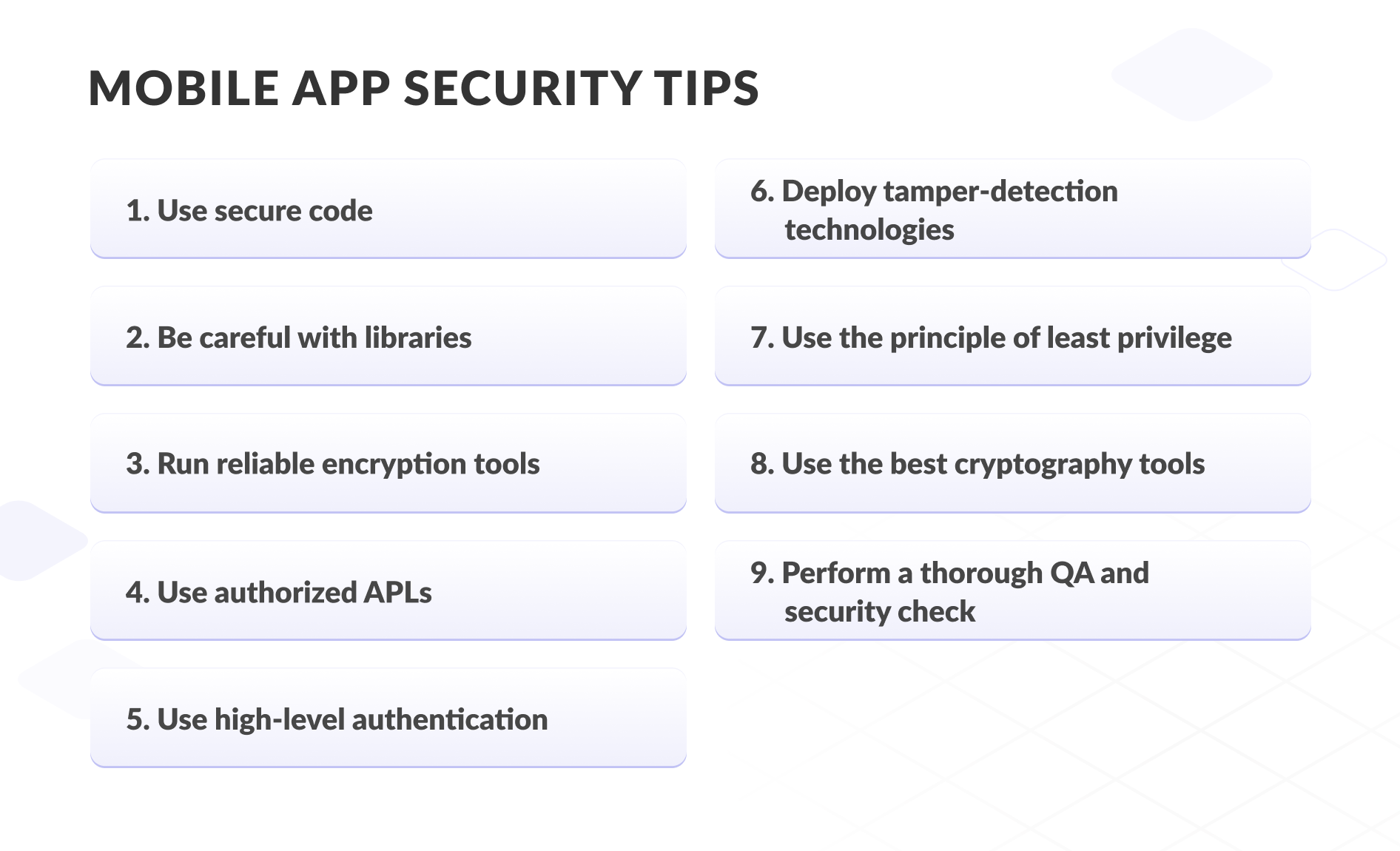Mobile apps security tips